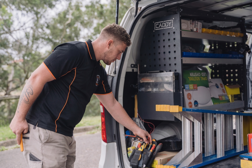 Licensed Queens Park electrician working on a residential job